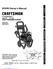 Craftsman 580.762010 Owner's Manual