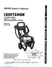 Craftsman 580.762200 Owner's Manual