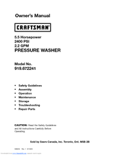 Craftsman CRAFTSMAN 919.67224 Owner's Manual