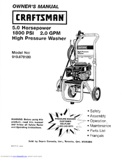 Craftsman MGP-679180 Owner's Manual