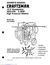 Craftsman MGP-743500 Owner's Manual