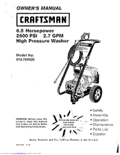 Craftsman 919.769020 Owner's Manual