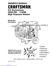 Craftsman MGP-762010 Owner's Manual
