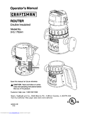 Craftsman 315.175341 Operator's Manual