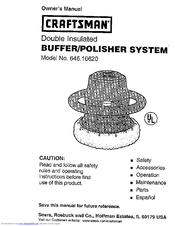 Craftsman 646.1062 Owner's Manual
