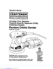 Craftsman 27673 - Professional 5 in. 3.0 Amp Random Orbit Sander Operator's Manual