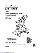 Craftsman 315.2121O0 Owner's Manual