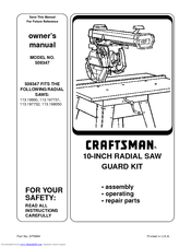 Craftsman 509347 Owner's Manual
