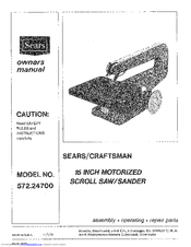 Craftsman 572.24700 Owner's Manual