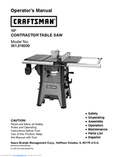 Craftsman CONTRACTOR 351.21833 Manuals | ManualsLib