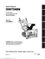 Craftsman 247.88851 Owner's Manual