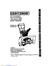 Craftsman 536.88123 Instructions Manual