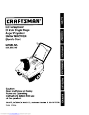 Craftsman 536.88521 Instructions Manual