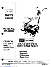 Craftsman 247.298760 Owner's Manual