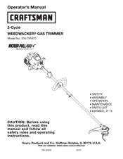 Craftsman WEEDWACKER Incredi-Pull 316.791870 Operator's Manual