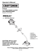 Craftsman Gas Weedwacker 316.791920 Operator's Manual