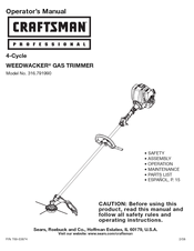 Craftsman Weedwacker 316.791990 Operator's Manual