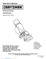 Craftsman 247.77012 Operator's Manual