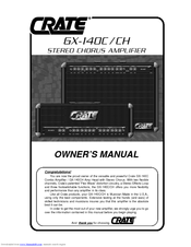 Crate GX-140C Owner's Manual