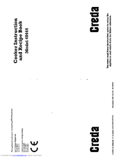 Creda 48444 Instruction And Recipe Book