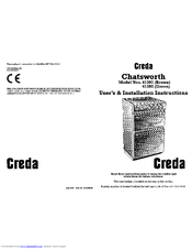 Creda CHATSWORTH 41301 User & Installation Instructions Manual