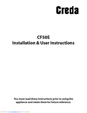 Creda CF50E Installation & User's Instructions