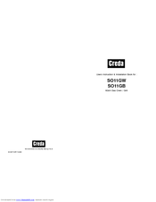 Creda SO11GW Users Instruction & Installation Book