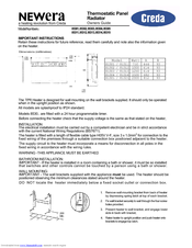 Creda NEWERA 85301 Owner's Manual