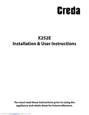 Creda HBX252E Installation & User's Instructions
