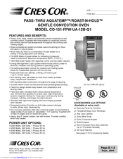Cres Cor AQUATEMP CO151FPWUA12B-Q1 Specifications