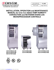 Cres Cor RO151FPWUA12B Installation, Operation And Maintenance Manual