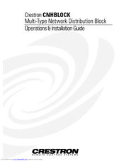 Crestron Network Distribution Block User Manual