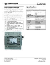 Crestron GLA-PWSI50 Installation Manual