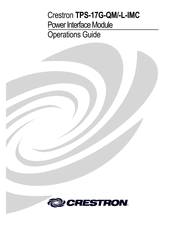 Crestron TPS-17G-QM/-L-IMC Operation Manual