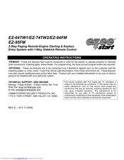 CrimeStopper Ezee Start EZ-74TW2 Operation Instructions Manual