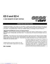 CrimeStopper EZEE Start EZ-4 Operating Instructions Manual