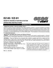 CrimeStopper Ezee Start EZ-91 Operating Instructions Manual