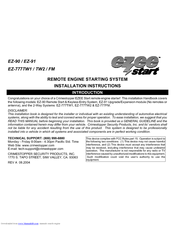 CrimeStopper Ezee Start EZ-91 Installation Instructions Manual