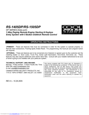CrimeStopper Cool Start RS-1505DP Operating Instructions Manual