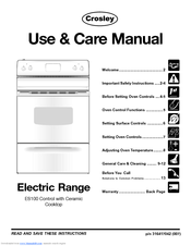 Crosley ES100 Use And Care Manual