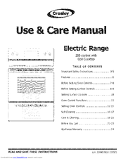 Crosley Range Use And Care Manual