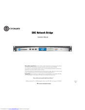 Crown DBC NETWORK BRIDGE 137769-3 Operation Manual