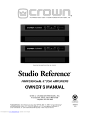 Crown Studio Reference I Owner's Manual