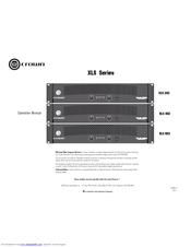 Crown XLS 602 Manuals | ManualsLib