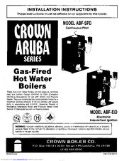 Crown Boiler ABF-SPD Installation Instructions Manual