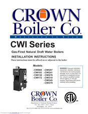 Crown Boiler CWI Series Installation Instructions Manual