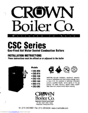 Crown Boiler CSC-125 Installation Instructions Manual