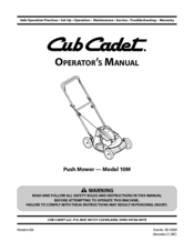 Cub Cadet 10M Operator's Manual