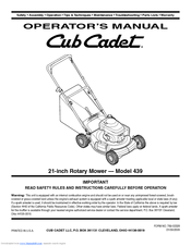 Cub Cadet 439 Operator's Manual