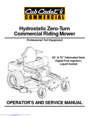 Cub Cadet 60-inch & 72-inch Fabricated Deck Operator's And Service Manual